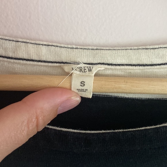 J Crew Black and White Striped Dress with Gold Zipper detail - Picture 3 of 4